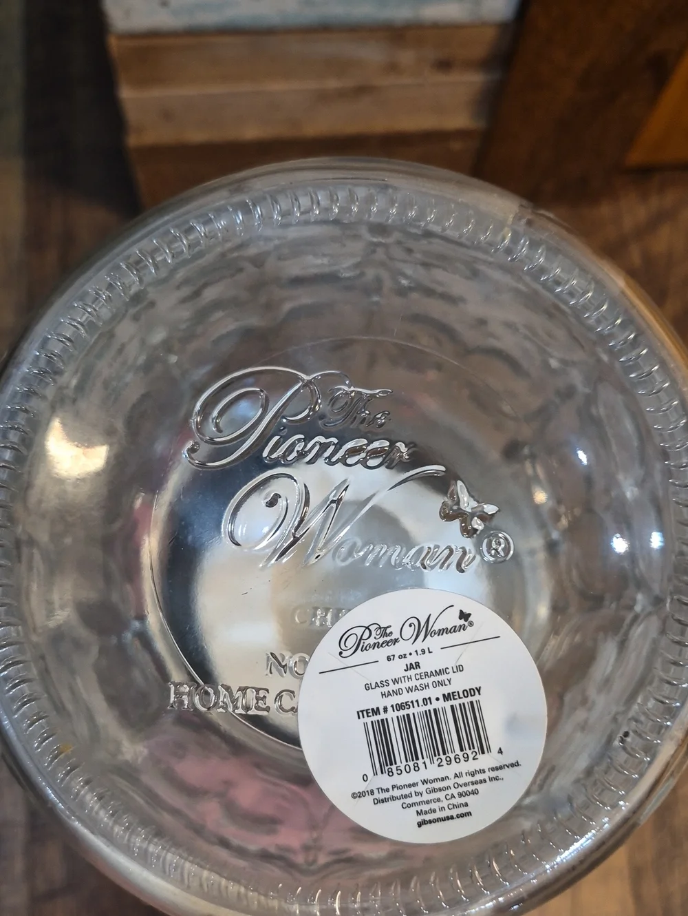Pioneer Woman Discontinued Heritage Floral Glass Jar With Ceramic Lid